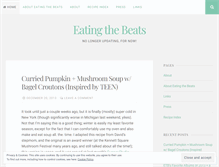 Tablet Screenshot of eatingthebeats.com